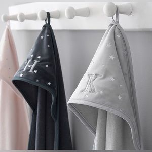 Pottery Barn Kids Chamois Metallic Hooded Towel.